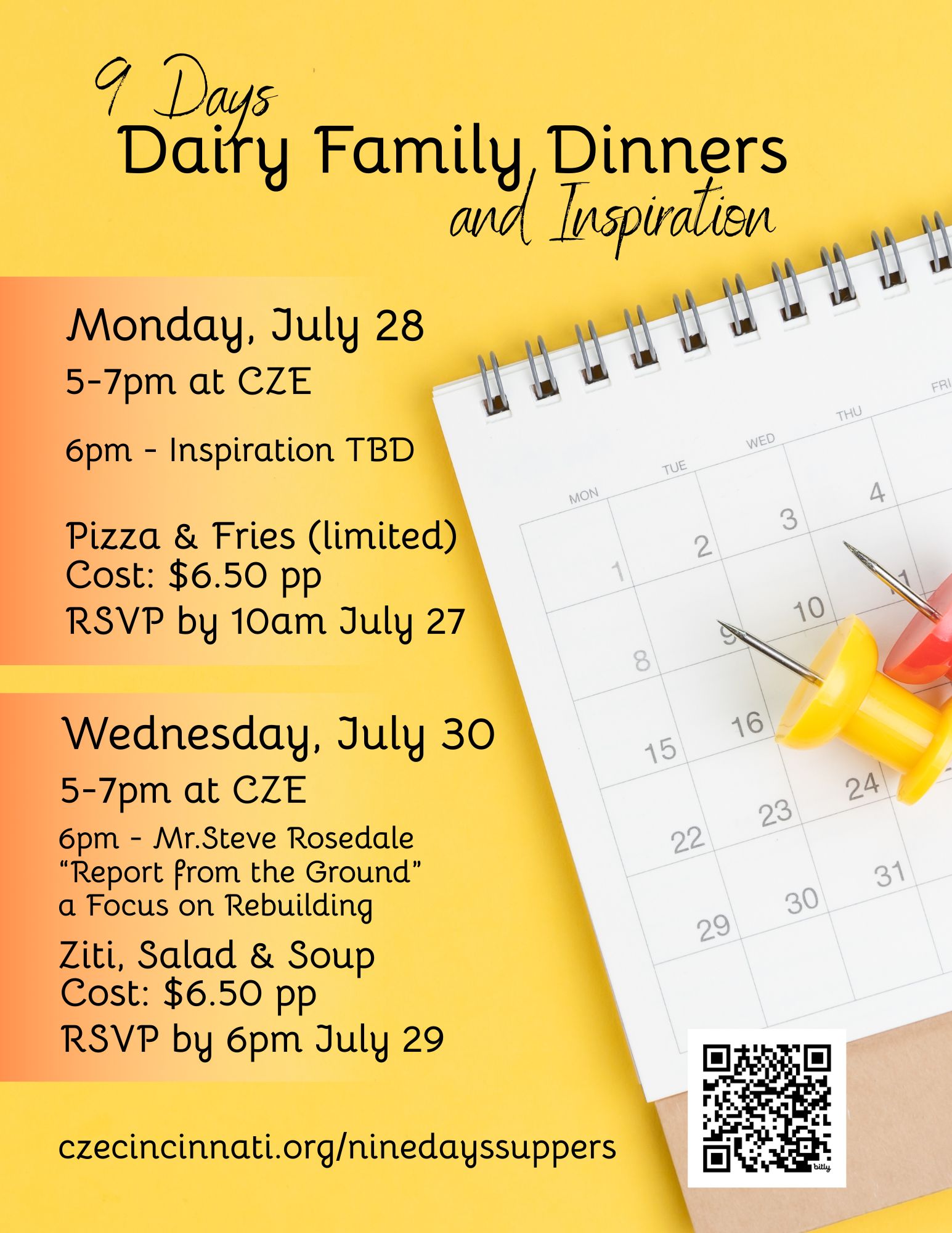 Nine Days Suppers at CZE